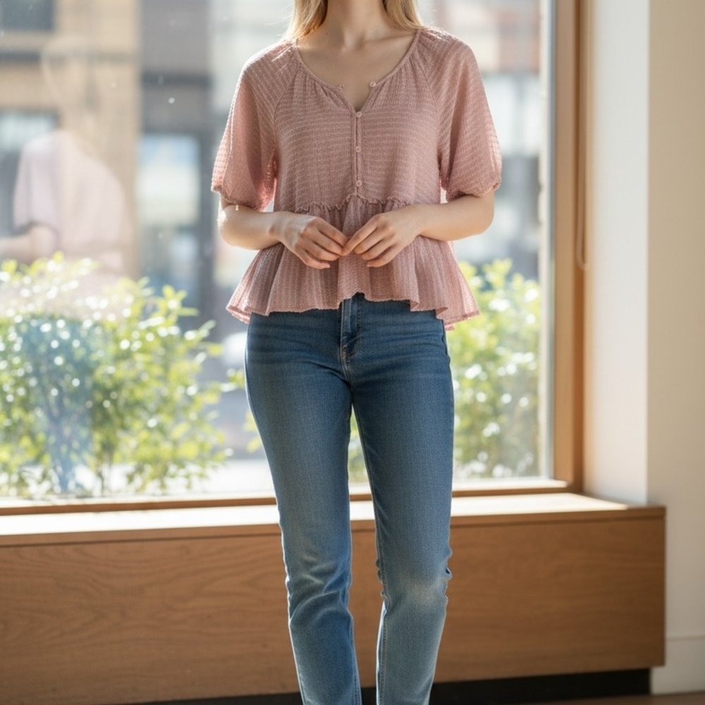 Very J Pink Crop Top